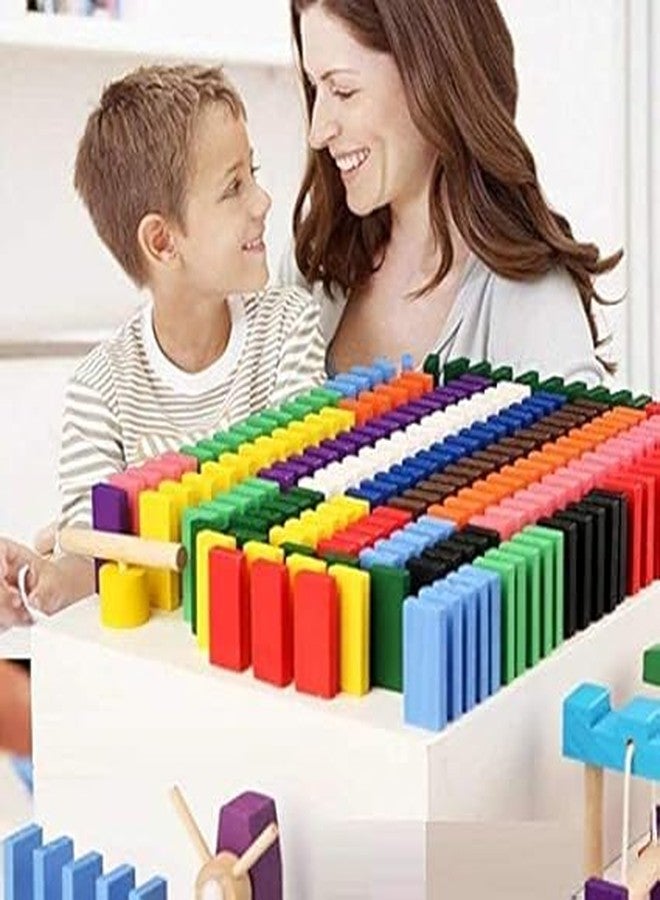 REDITEX 120 pcs Colorful Wooden Domino Block Set for Kids Educational and Learning Activity Game Play | Helps in Skill Development and Color Recognition (12 Colors) - Image 4